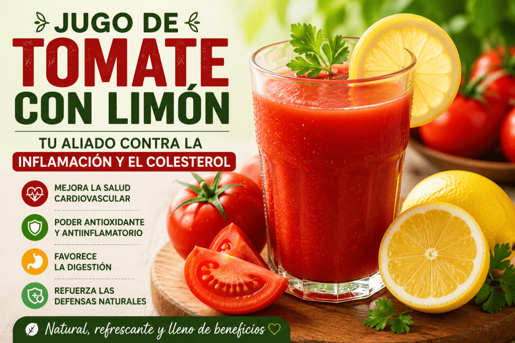 Jugo de Tomate y Limón: La Bebida Natural que Puede Convertirse en tu Mejor Aliada para el Bienestar
