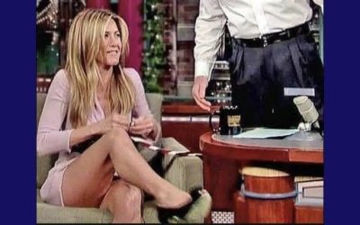 El detalle en la foto con David Letterman que incomodó a Jennifer Aniston.