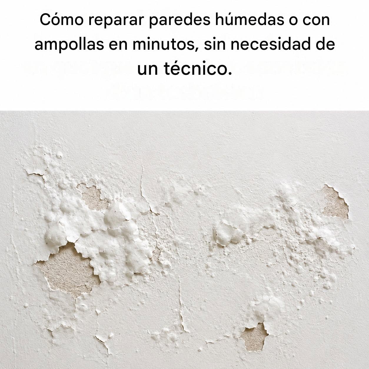 Repara rápidamente paredes con moho, ampollas y pintura descascarada con estos sencillos consejos.