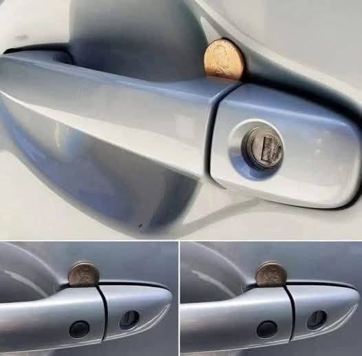 🚗 Si encuentras una moneda de un centavo en la manija de la puerta de tu auto, esto es lo que podría significar.