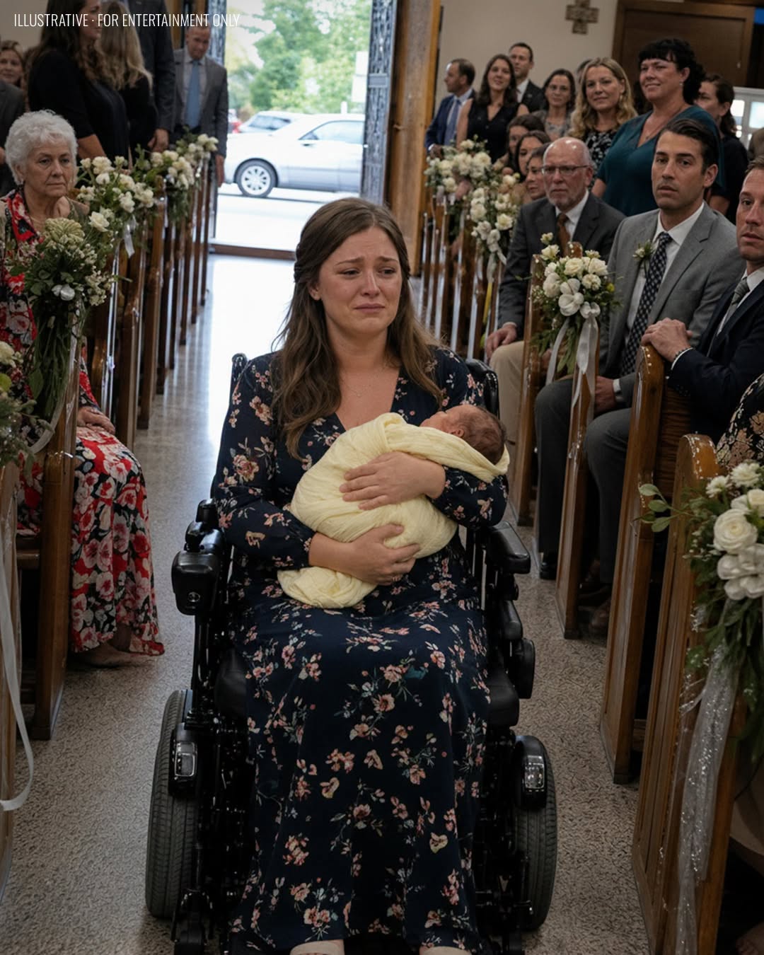 Durante la ceremonia de mis votos matrimoniales, una mujer en silla de ruedas entró con un bebé en brazos y dijo: “Por favor, escuchen antes de casarse con él”.