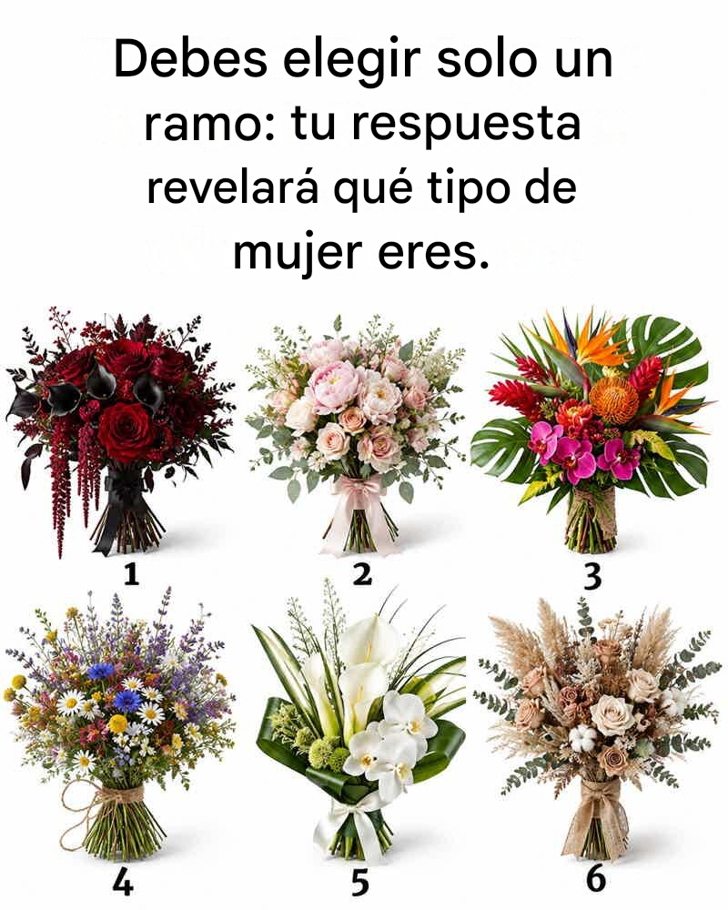 Debes elegir solo un ramo: tu respuesta revelará qué tipo de mujer eres.