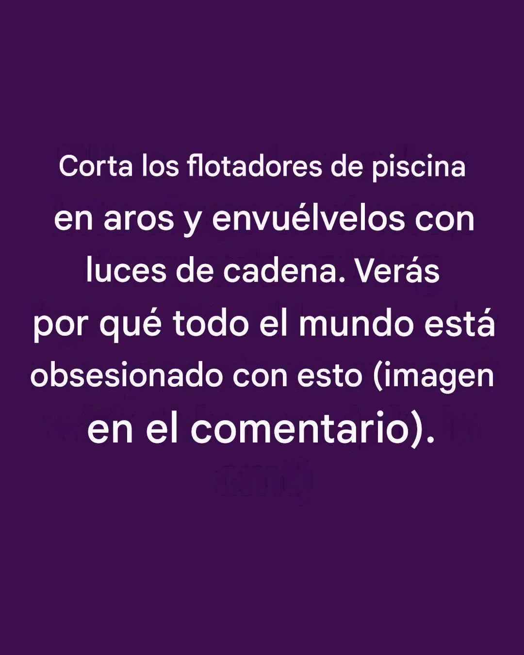 Corta los flotadores de piscina en aros y envuélvelos con luces de cadena. Verás por qué todo el mundo está obsesionado con esto.